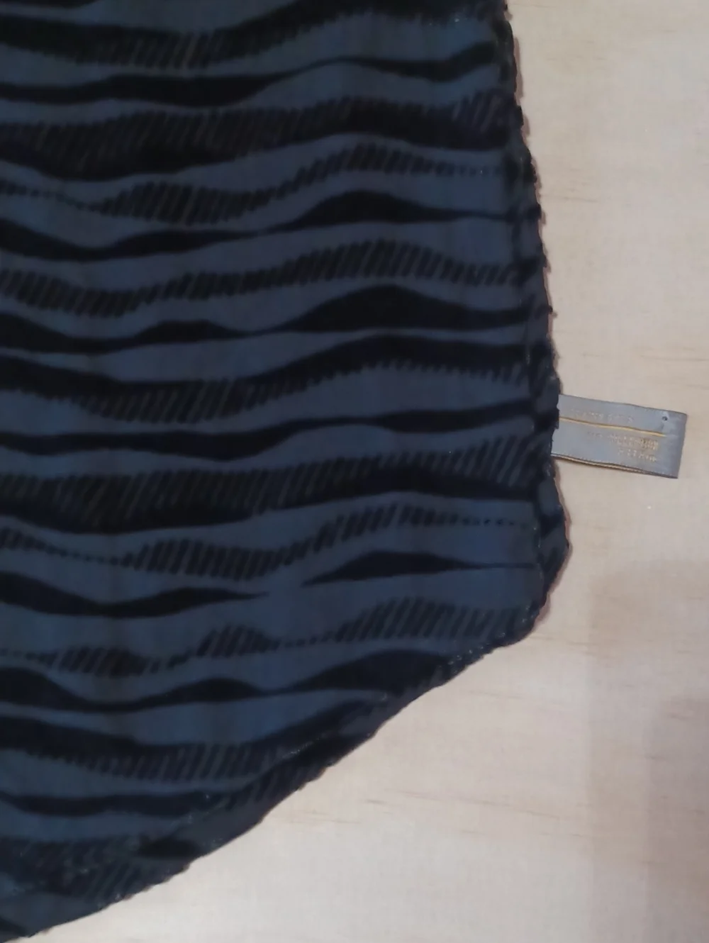 Elaine Gold Collection XIIX Velvet Burnout 56×10 Rayon Silk Oblong Scarf Black